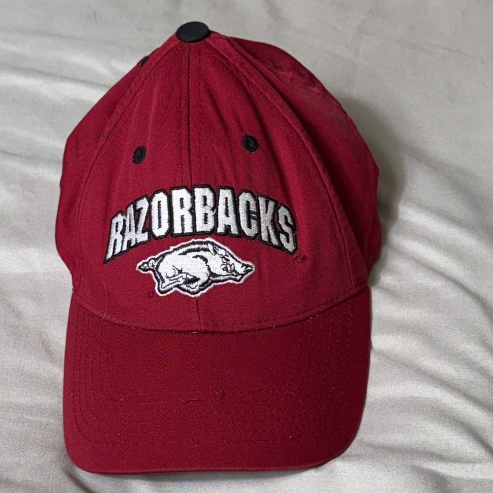Captivating Headgear Arkansas Razorbacks Hat Mens OSFA Red Gorpcore Embroidered